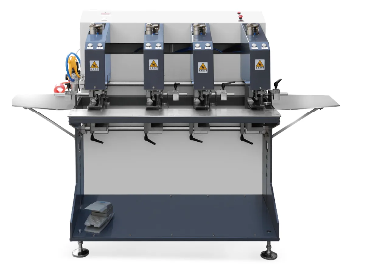 KFB-850 corrugated flat eyelet machine with four setting heads